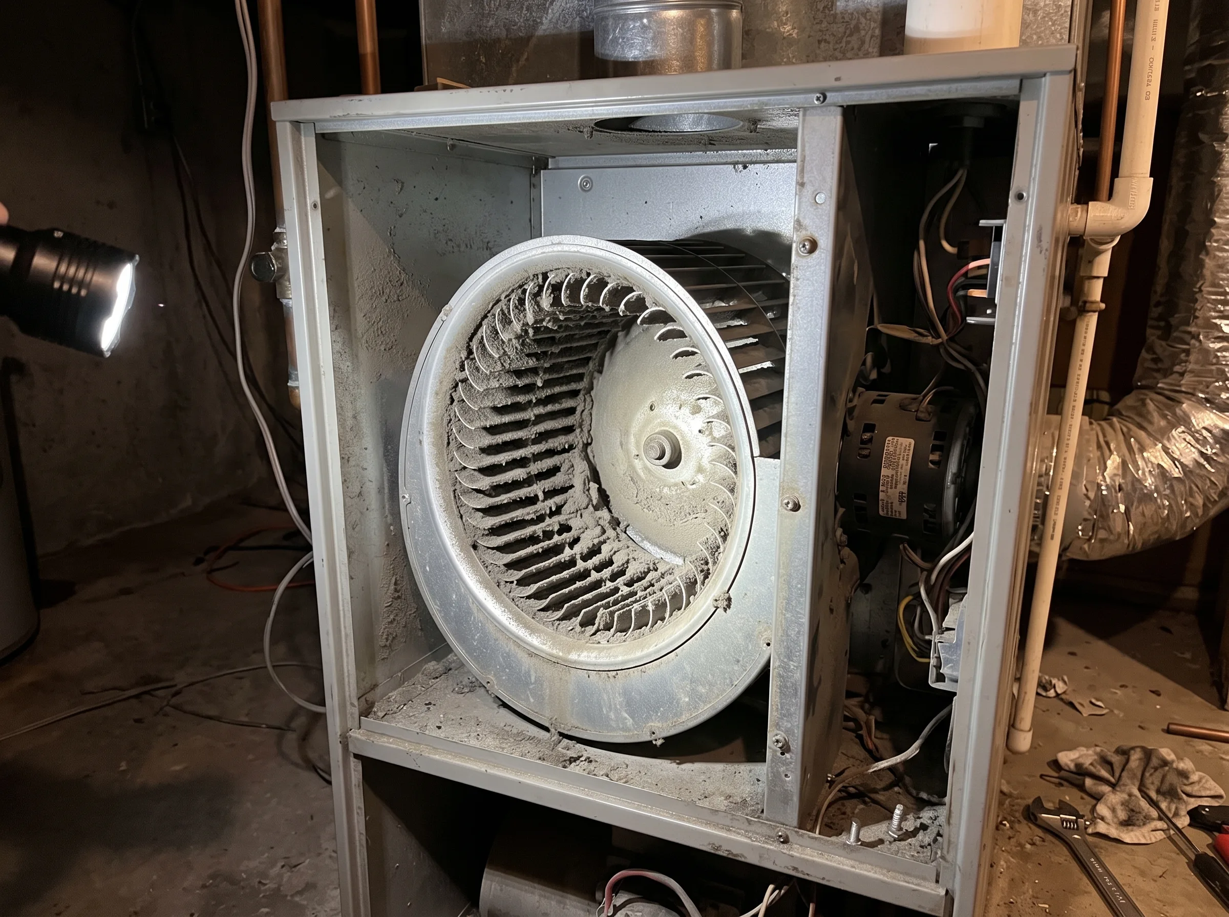 Air duct cleaning result #5 — before cleaning