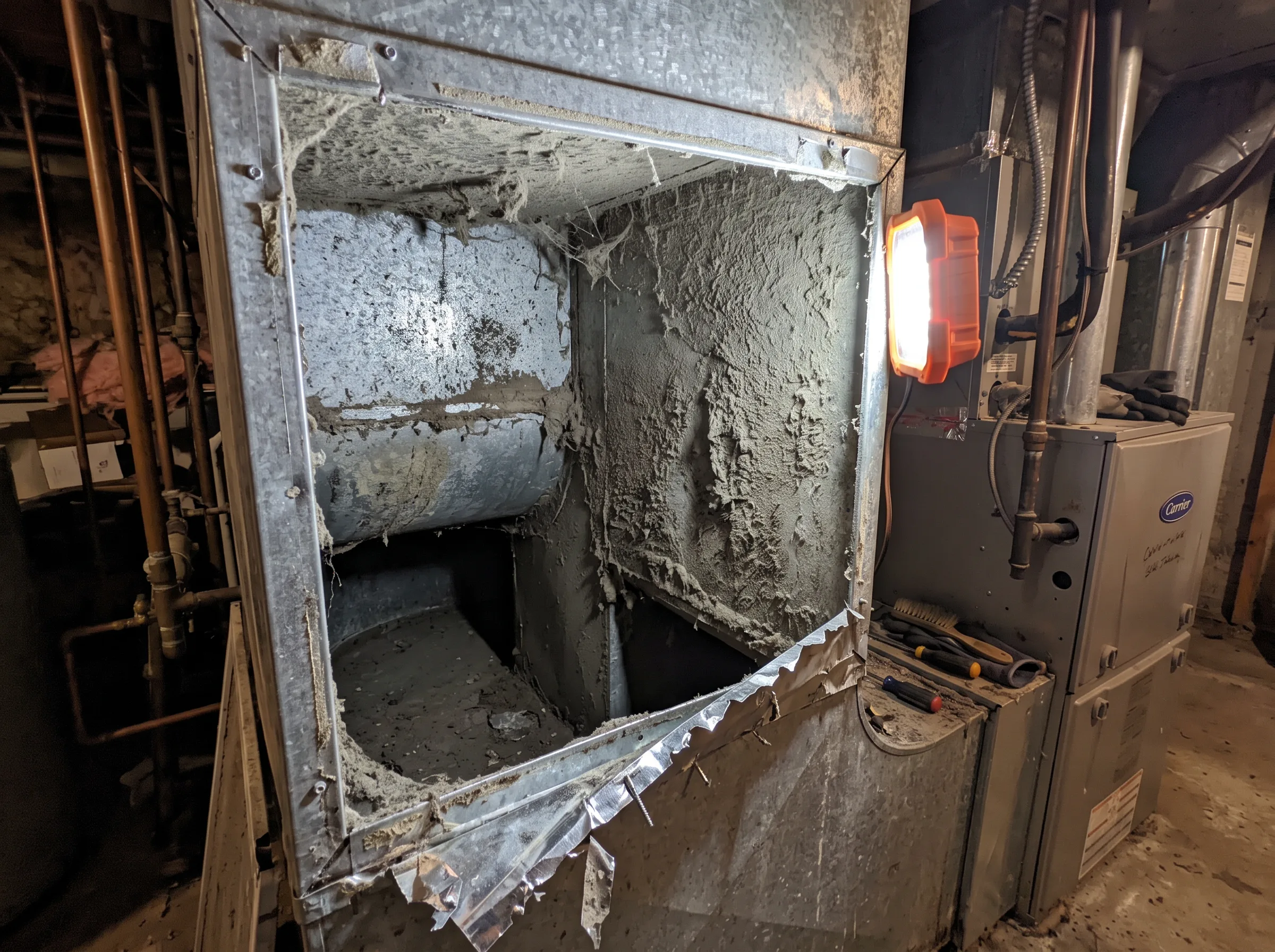 Air duct cleaning result #10 — before cleaning