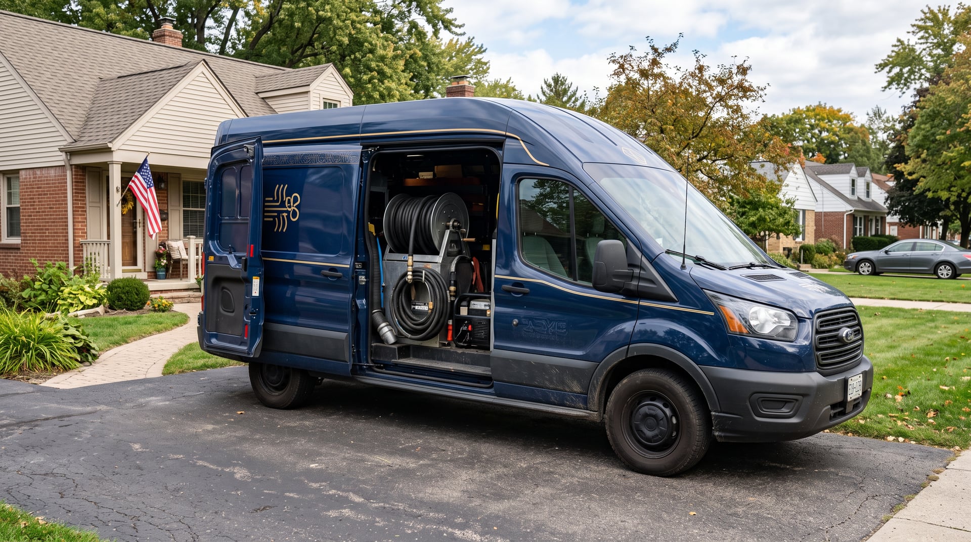 Service van, three-quarter front view — BH Air Duct Cleaning Metro Detroit