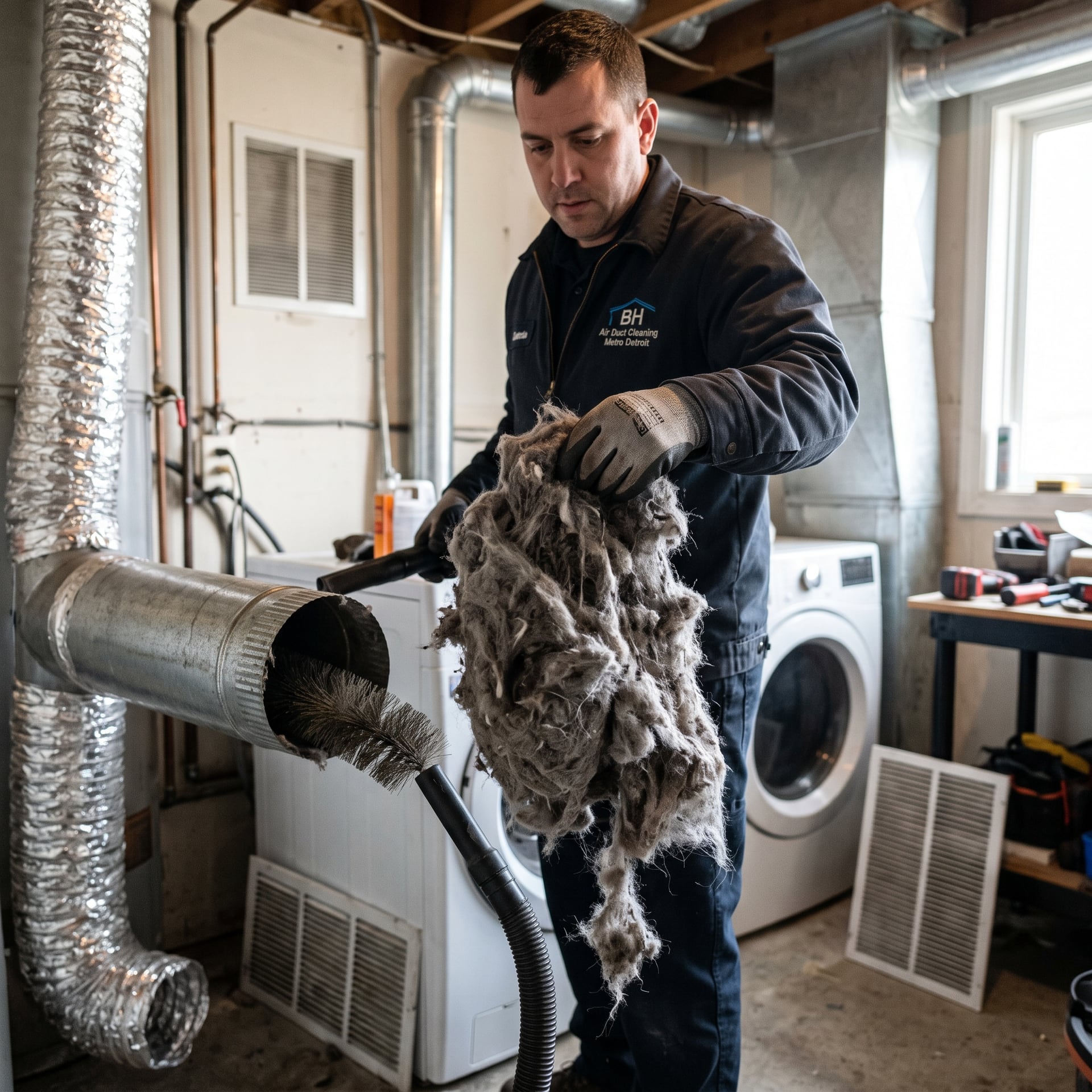 Dryer vent cleaning