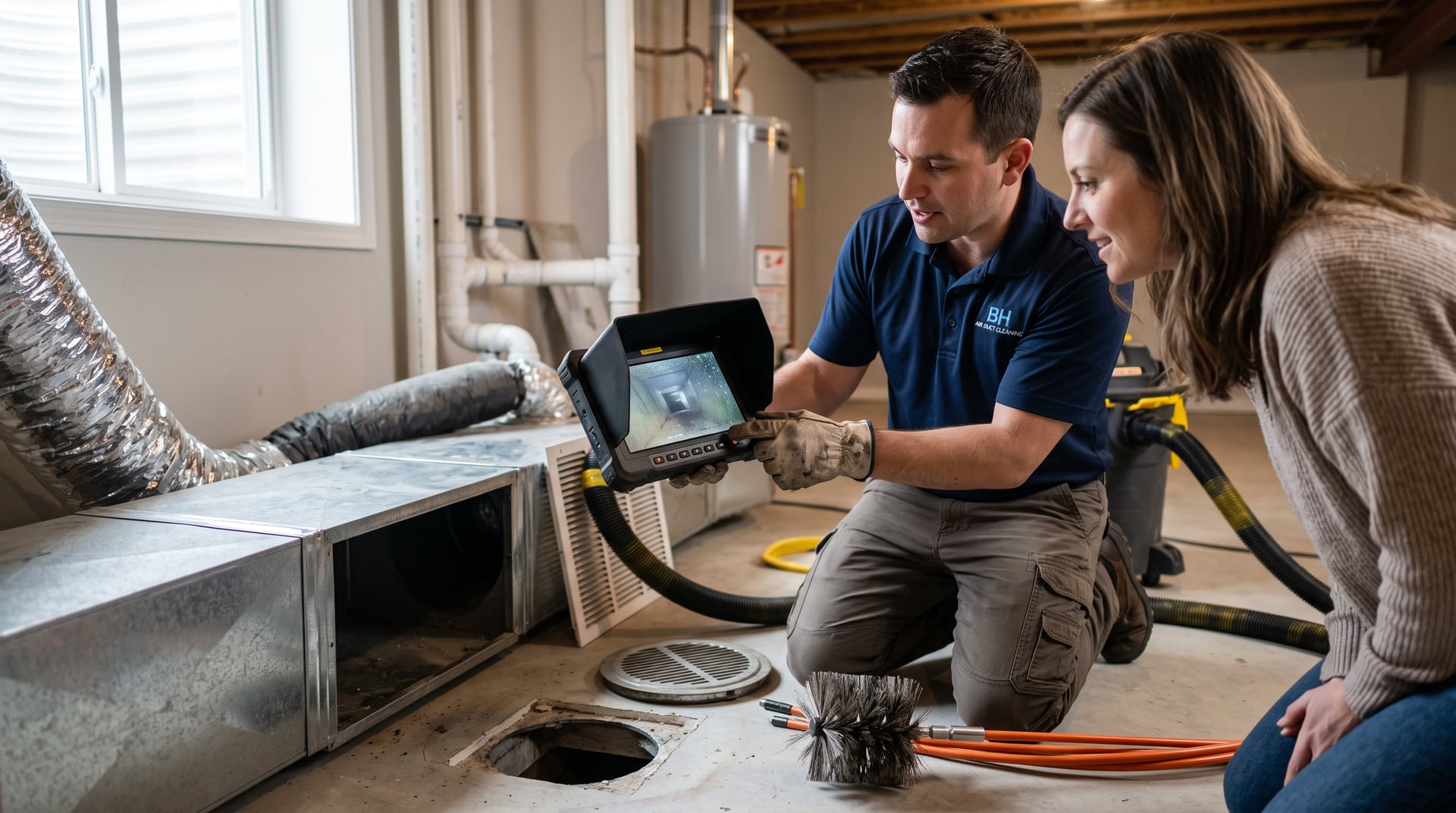 duct inspection — BH Air Duct Cleaning Metro Detroit, Metro Detroit, MI